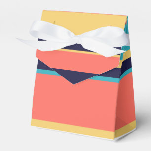 Lebende Korallen, blaue und gelbe Streifen Geschenkschachtel