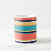 Lebende Korallen, blaue und gelbe Streifen Kaffeetasse (Mittel)