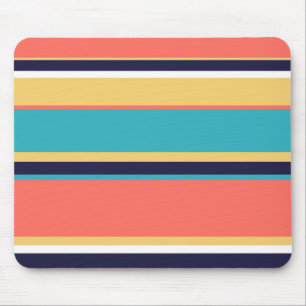 Lebende Korallen, blaue und gelbe Streifen Mousepad