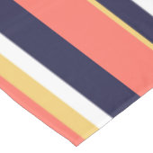 Lebende Korallen, blaue und gelbe Streifen Tischdecke (Schrägansicht)