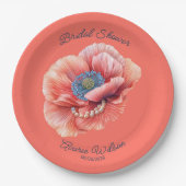 Lebende Korallen mit Riesenkorallen Poppy-Brautpar Pappteller (Vorderseite)