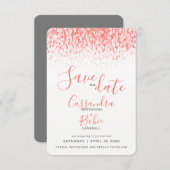 lebende Korallen moderne Kunst speichern die Datte Save The Date (Vorne/Hinten)