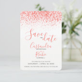 lebende Korallen moderne Kunst speichern die Datte Save The Date (Stehend Vorderseite)
