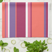 Lebende Korallen, rot und violett Geschirrtuch (Gefaltet)