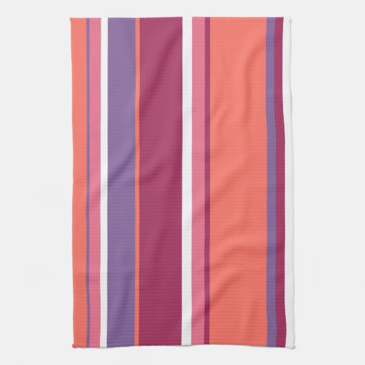 Lebende Korallen, rot und violett Geschirrtuch (Vertikal)