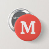 Lebende Korallenfarbe Button (Vorne & Hinten)