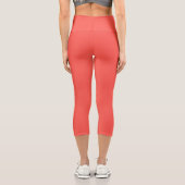 Lebende Korallenfarbe Capri Leggings (Rückseite)