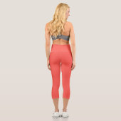 Lebende Korallenfarbe Capri Leggings (Rückseite)
