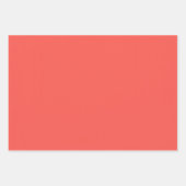 Lebende Korallenfarbe Geschenkpapier Set (Vorderseite)