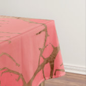Lebende korallenrote Beschaffenheit Tischdecke (Beispiel)