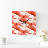 Lebende Korallensägen oder Zickzack, unter der Son Quadratische Wanduhr (Zuhause)