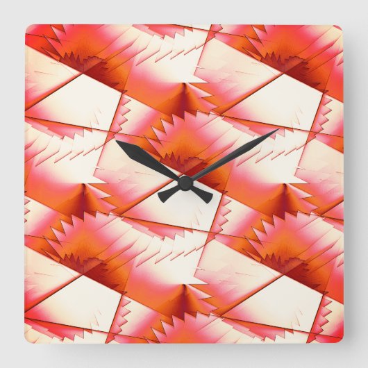 Lebende Korallensägen oder Zickzack, unter der Son Quadratische Wanduhr (Vorderseite)