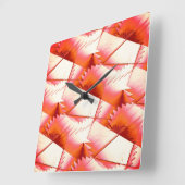 Lebende Korallensägen oder Zickzack, unter der Son Quadratische Wanduhr (Winkel)