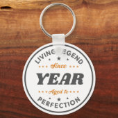 Lebende Legende Geburtstagsgeschenk | PERSONALISIE Schlüsselanhänger (Vorderseite)