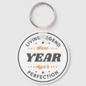 Lebende Legende Geburtstagsgeschenk | PERSONALISIE Schlüsselanhänger (Rückseite)