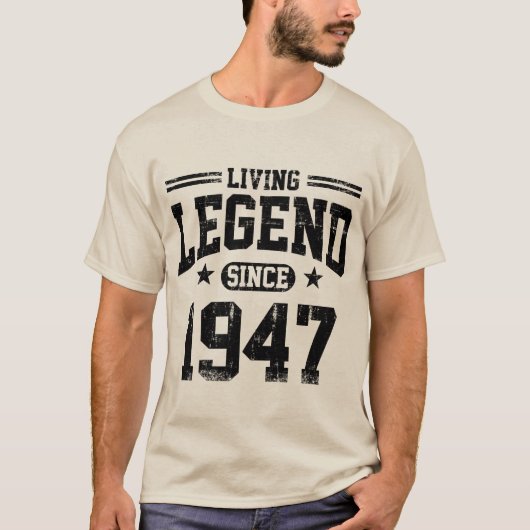 Lebende Legende seit 1947 T-Shirt (Vorderseite)