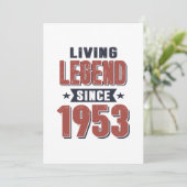 Lebende Legende seit 1953 Geburtstagsgeschenk Einladung (Stehend Vorderseite)