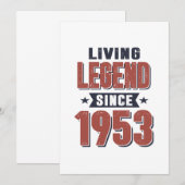 Lebende Legende seit 1953 Geburtstagsgeschenk Einladung (Vorne/Hinten)