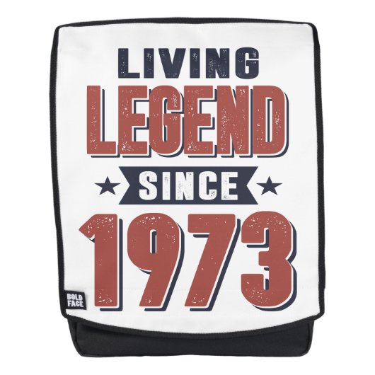Lebende Legende seit 1973 Geburtstagsgeschenk Rucksack (Vorderseite)