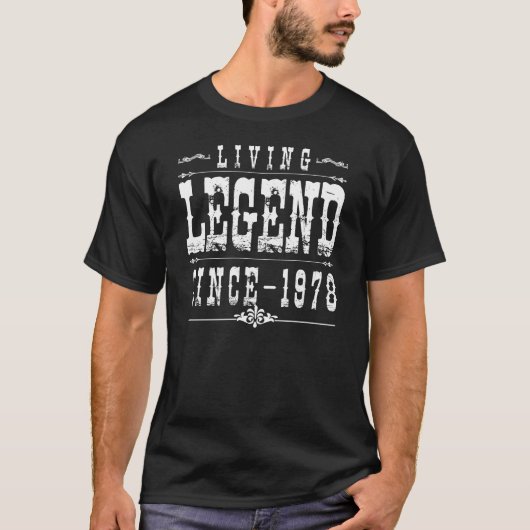 Lebende Legende seit 1978 T-Shirt (Vorderseite)