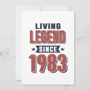 Lebende Legende seit 1983 Geburtstagsgeschenk Dankeskarte