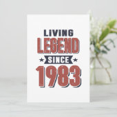 Lebende Legende seit 1983 Geburtstagsgeschenk Einladung (Stehend Vorderseite)