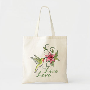 Lebende Liebe Hummingbird Tragetasche