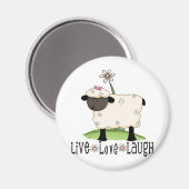 lebende Liebe-lachen-Schafe Magnet (Vorderseite/Rückseite)