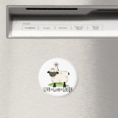 lebende Liebe-lachen-Schafe Magnet (In Situ (Geschirrspüler))