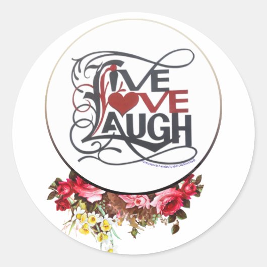 LEBENDE LIEBE LAUGH VIBRANT ROUND(2) Aufkleber (Vorderseite)