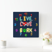 lebende Liebe Quadratische Wanduhr (Zuhause)