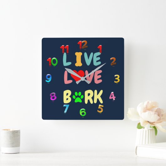 lebende Liebe Quadratische Wanduhr (Zuhause)
