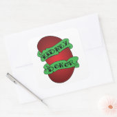 Lebende Niere Donor Tattoo Quadratischer Aufkleber (Umschlag)