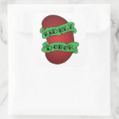 Lebende Niere Donor Tattoo Quadratischer Aufkleber (Tasche)