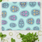 Lebende Pastelfarben Pysanka Geschirrtuch (Gefaltet)