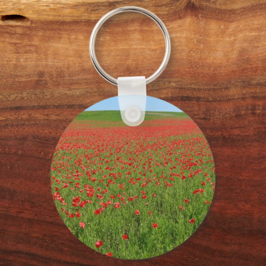 Lebende Poppies! Schlüsselanhänger (Vorderseite)