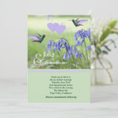 Lebende Vögel Hochzeitseinladung Einladung (Stehend Vorderseite)