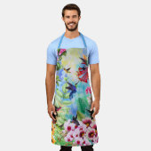 Lebende Vögel mit Blume Schürze (Getragen)