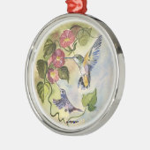 Lebende Vögel Silbernes Ornament (Links)