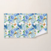 Lebende Vögel und blaues Hydrangea-Handtuch Badhandtuch Set (Handtuch)