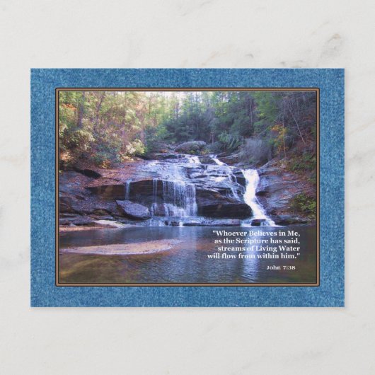 Lebende Wasser Johannes 7:38 Postkarte (Vorderseite)
