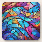 Lebender, Abstrakter Glasstrom aus hartem Kunststo Getränkeuntersetzer (Vorderseite)