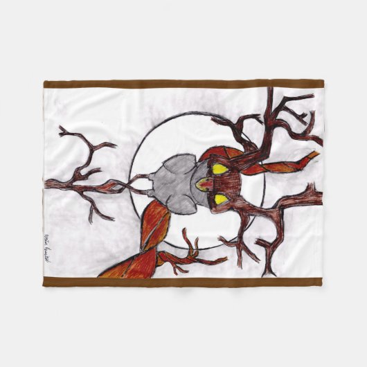 lebender Baum Fleecedecke (Vorderseite (Horizontal))