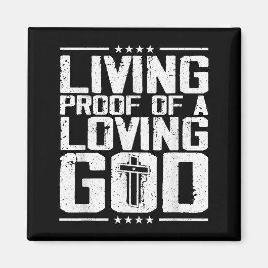 Lebender Beweis eines lebendigen Gottes Magnet (Vorne)