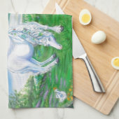 Lebender Frühling Geschirrtuch (Viertel Falte)