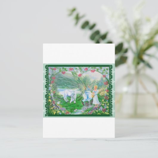 Lebender Frühling Postkarte (Stehend Vorderseite)