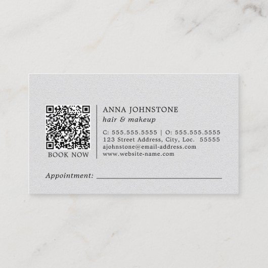 Lebender QR-Code für Blooms | Ernennung Visitenkarte (Rückseite)