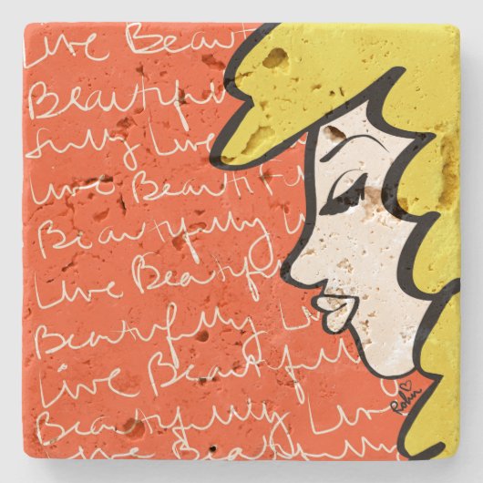 Lebender, schöner SteinUntersetzer (Vorderseite)