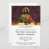 Lebendes Brot Erste Kommune Einladung (Vorne/Hinten)