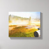 Lebendes Geyser-Becken: Eine farbenfrohe Yellowsto Leinwanddruck (Vorderseite)